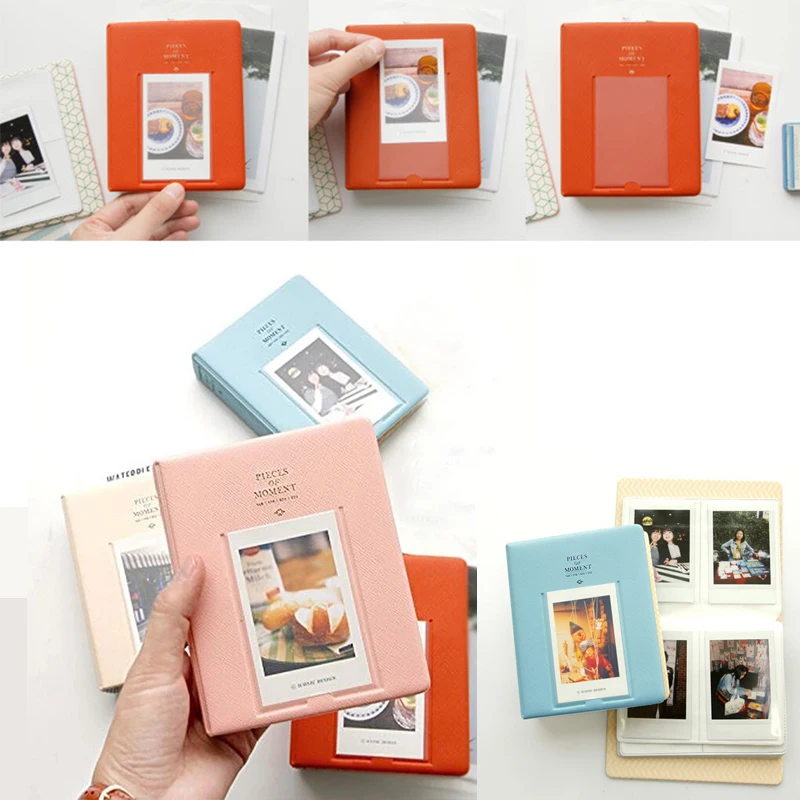 64 Kabatas Polaroid Foto Albuma Mini Tūlītēju Attēlu Gadījumā Uzglabāšana Fujifilm Instax Mini Film 8 Korejas Instax Albuma Candy Krāsa