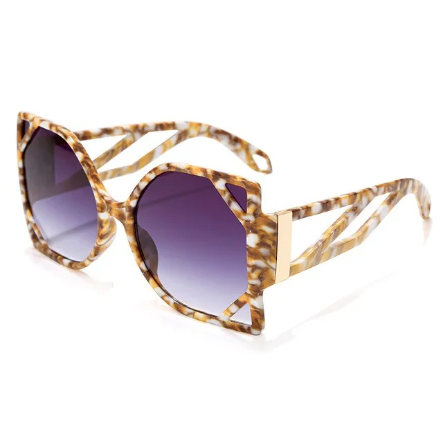 Lielgabarīta Square Luxury Vintage, Saulesbrilles Leopard Vienā Gabalā Lielā Rāmja Brilles Sieviešu Modes Punk Briļļu Toņos UV400