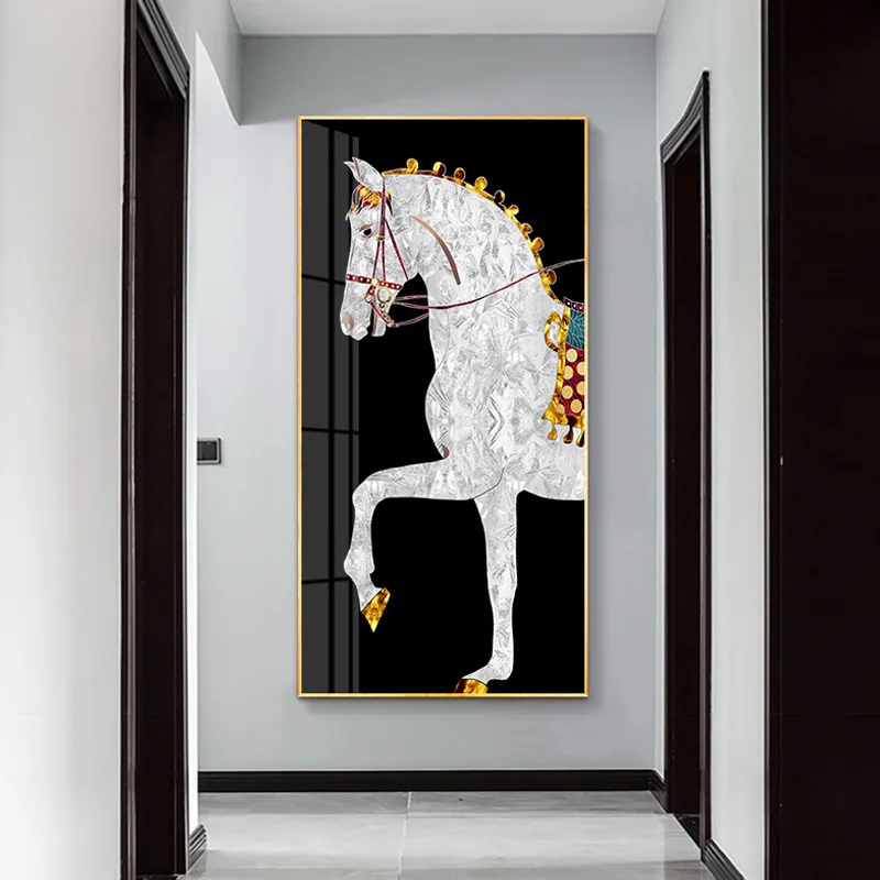 Godības ķēniņš Mūsdienu Audekls Gleznošanai Zirgu Sienas Art Attēlus Dzīvojamā Istaba Eiropā bruņinieks Stila Mājas Dekoru Plakāti Un Izdrukas