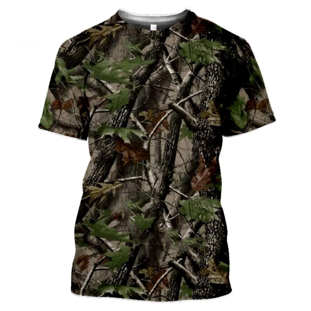 Meža, Medību Koki, 3D Druka, T-Krekls Vīriešu Modes Dāmas Gadījuma Smieklīgi Īsām Piedurknēm O-veida Kakla Vasaras Ielu Smieklīgi Apģērbi