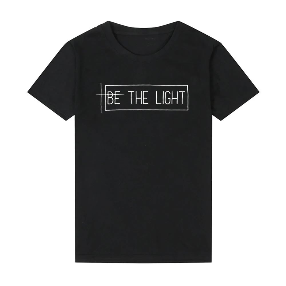 Esiet Gaisma T-krekls Kristiešu Grafiskais Tee Dāvana Sievietes Ticība TShirts Tendence Meiteņu Modes Topi, T Kreklu, lai Cilvēki ar Ticību