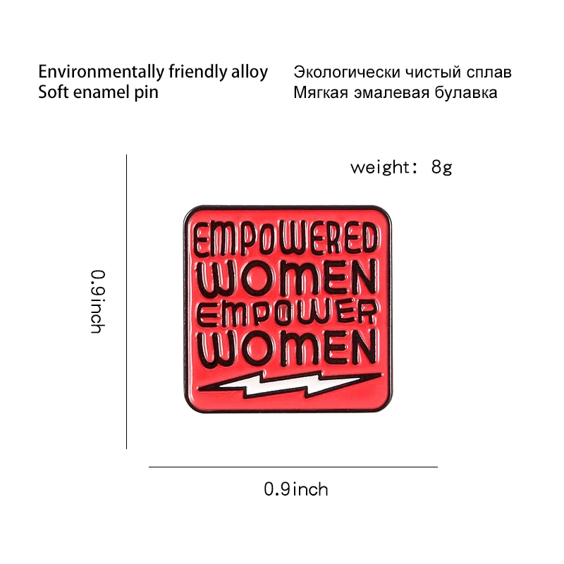 Sarkanā karikatūra feminism broša feminism emaljas noslēgtā atloks pin radošo modes emaljas atloks, rotaslietas, dāvanu