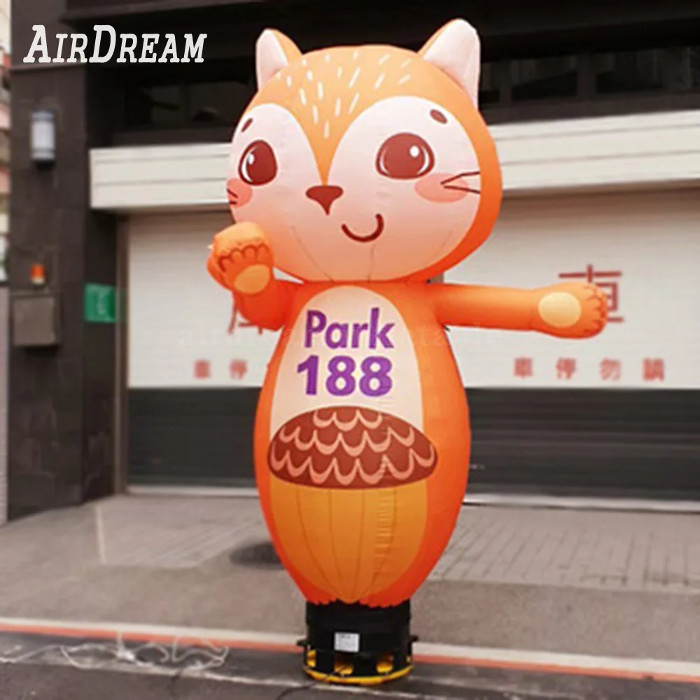 Augstas kvalitātes Customed piepūšamās kaķis gaisa dejotāja dzīvnieku karikatūra Āra reklāma atzinīgi vērtē gaisa dejotāji