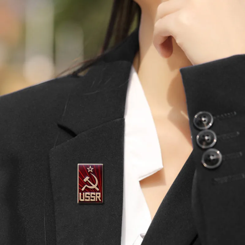 Krievijas PSRS Padomju Sarkanās Armijas Star Emblēma Komunisma Simboliku rotaslietas