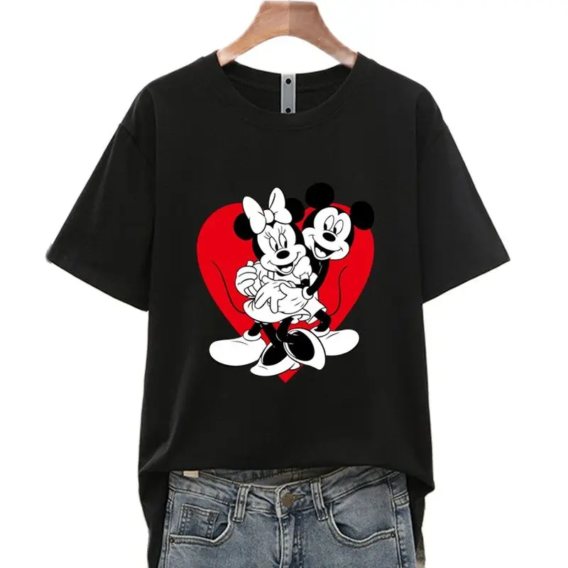 Mickey Minnie Mouse Sieviete, T-krekli Disney Vasarā Ir 2021. Tee Krekls ar Īsām Piedurknēm Balts T Krekls Sievietēm Gadījuma Hipster Lielgabarīta Tshirt