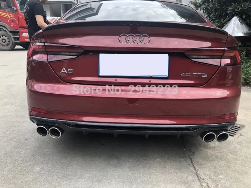 Auto Acessories Oglekļa Šķiedras Aizmugurējais Jumta Spoilers Spārnu, Asti Trunk Boot Lūpu Ārējie Audi A5 4Doors Sedans 2017 2018 2019