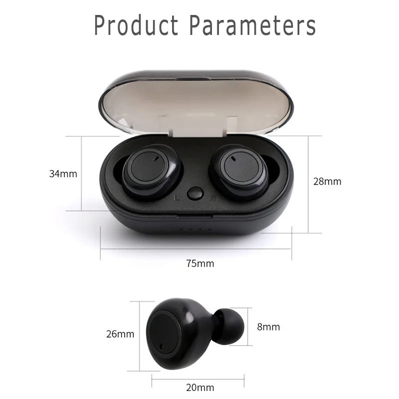 TWS Y50 Bezvadu Bluetooth Austiņas HiFi Trokšņa Samazināšanas Bezvadu Headphons Earbuds, Stereo Gaming Austiņas Ar Uzlādes Kaste