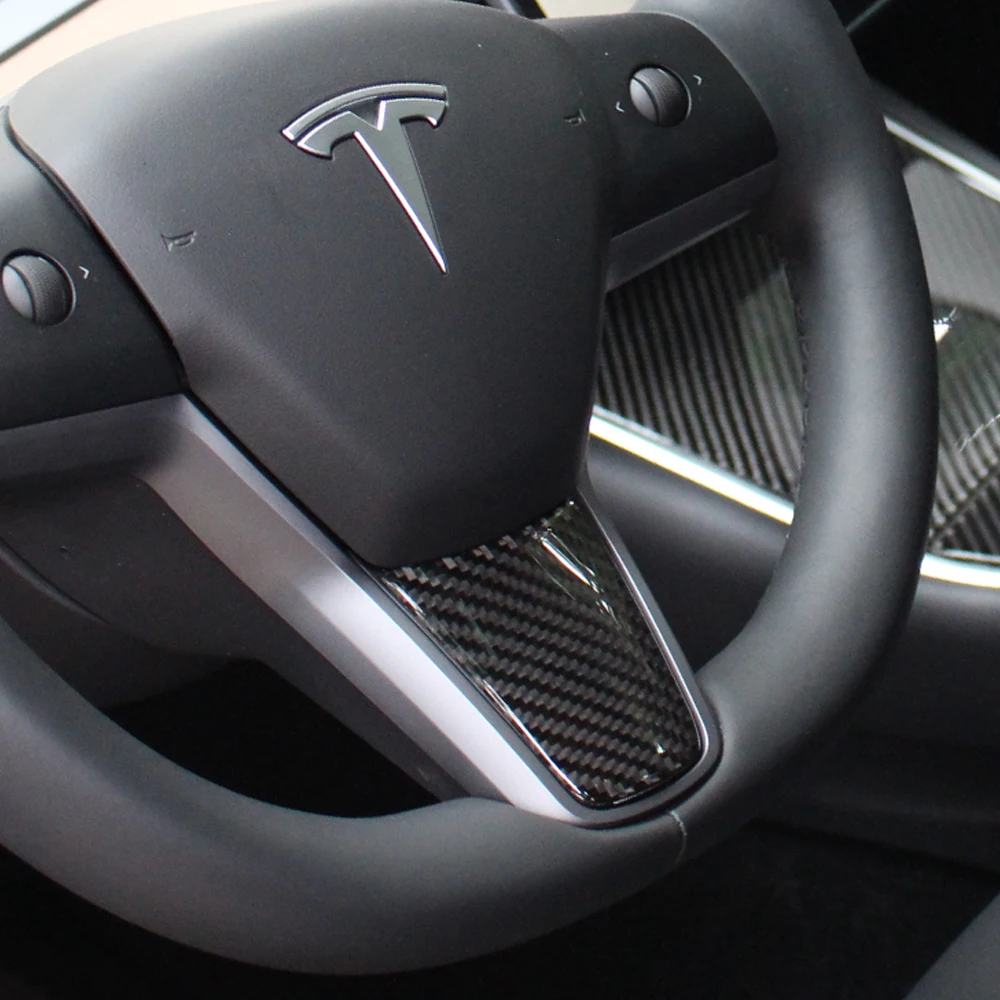 Model3 Auto Stūres Apdarei Tesla Modelis 3 Modelis Y Ir 2021. Piederumi Oglekļa Šķiedras Uzlīme Piederumi Modeli, Trīs