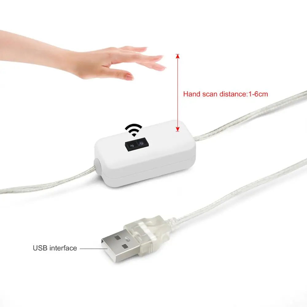 Rokas Slaucīt Sensors Virtuve LED gaismas Elastīgu USB LED Sloksnes, Sienas lampas, 5V, Diožu Lentas Galda Nakts gaismas, TV Apgaismojums Skapis