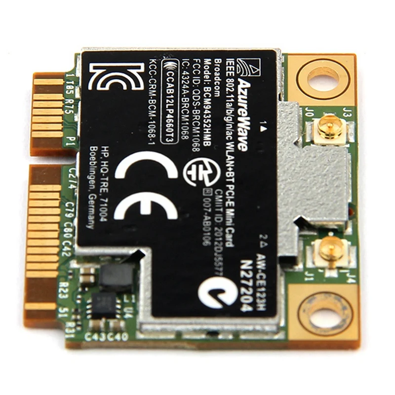 Divjoslu Bcm94352Hmb Bcm94352 802.11/Ac 867Mbps, Wifi, Bluetooth 4.0 Mini Pci-E Bezvadu tīkla Karte Aw-Ce123H Wi-Fi