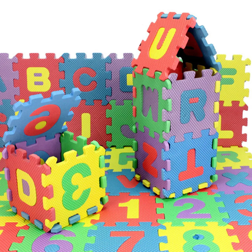 36pcs Baby Bērnu Mini Numuru Alfabēta Puzzle Putu Matemātikas Izglītības Rotaļlieta, Dāvanu Mīkstas Baby Paklājiņš Puzzle Sākumā Izglītības Rotaļlietas