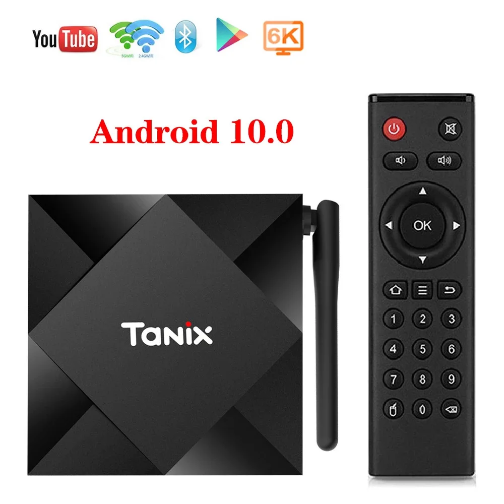 Tanix TX6S TV Kastē Android 10 Allwinner H616 Smart TV Kastē 4GB RAM 32GB 64GB 4K Media Player TV Set Top Box Youtube