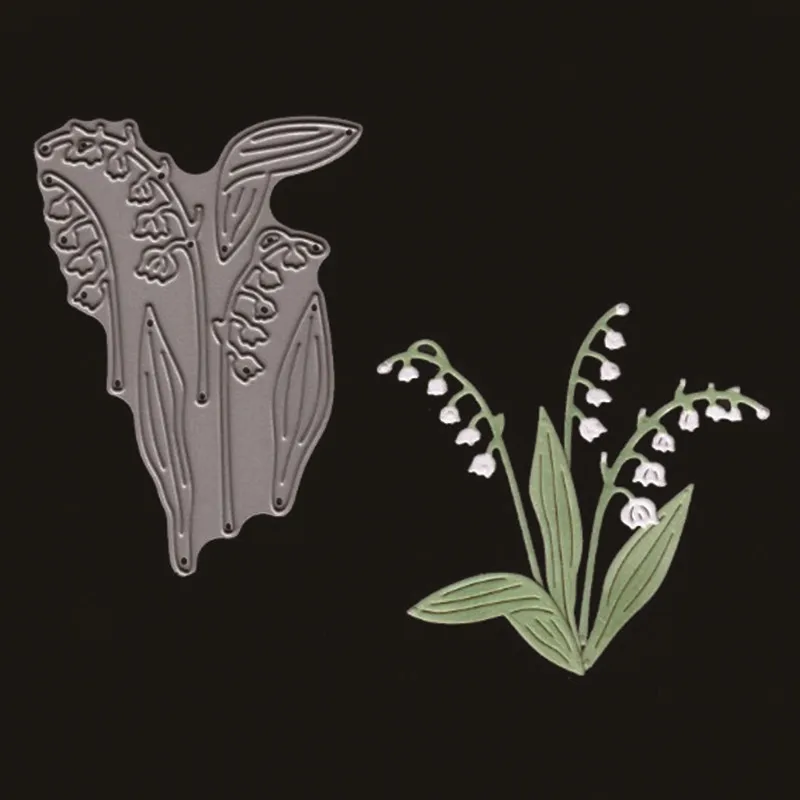 1gb Lily of Valley Metāla Griešanas Trafaretu uz DIY Scrapbooking Albumu Papīra Karšu Pieņemšanu Dekoratīvās Amatniecības Piegādēm Mirst Izcirtņi