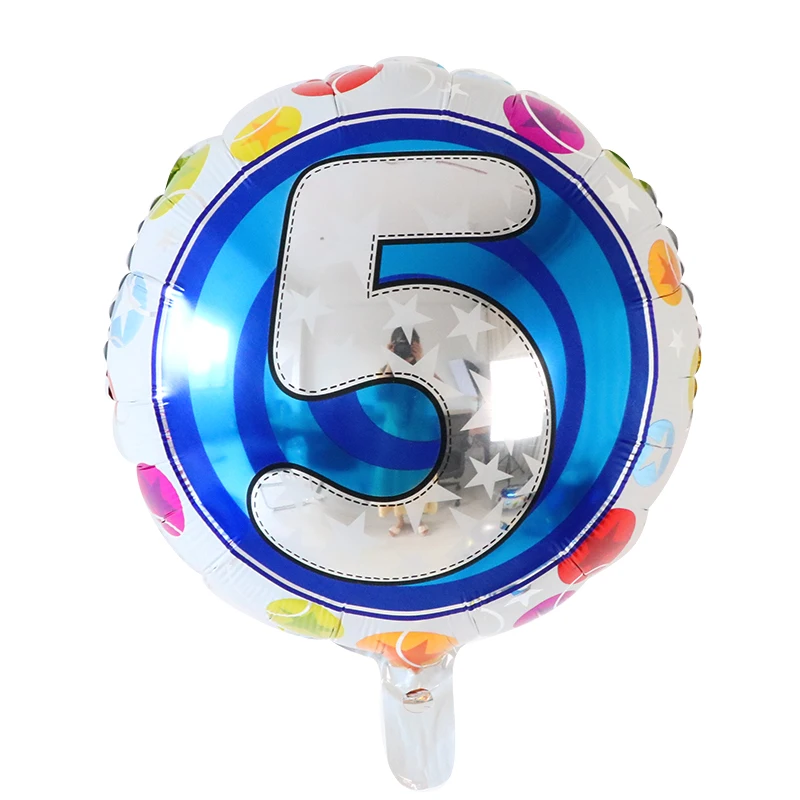 10pcs 18inch Folija Hēlija Baloni daudz laimes Dzimšanas dienā Skaitu Balonu, Kāzas, Dzimšanas dienas svinības Apdare Baby Dušas Skaitļi Gaisa Globos