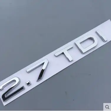 1 Gab Chrome Silver ABS 1.9 TDI 2.0 TDI 2.7 TDI A4 A6 A8 Auto Virsbūves Aizmugurējā Bagāžnieka Emblēmas Nozīmīti, Uzlīmi, Audi Piederumi