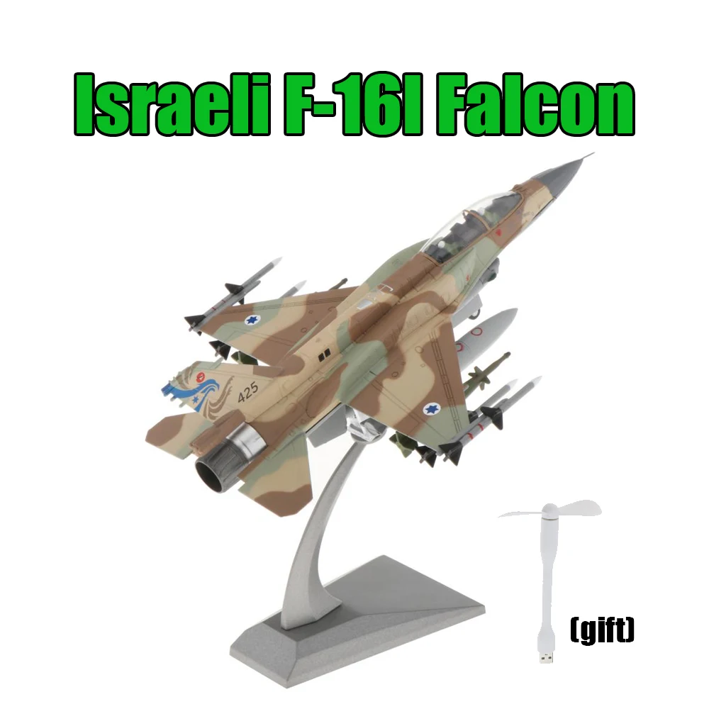 3D Izraēlas F-16.i punktu Falcon Cīnītājs Uzbrukums Lidaparātu Modelis 1:72 Militāro Rotaļlietas