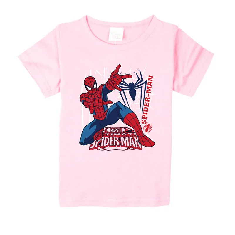Brīnums Avengers Zirnekļcilvēka Bērnu T Krekls Tīru Krāsu Īsām piedurknēm Topi Apģērbi Vasarā Jaunu Stilu Bērniem, Mazbērniem Tērpiem Tee