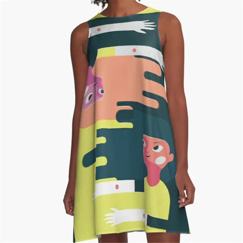 Modes Sievietes vasaras kleitas Augļi un Veggies, Iespiests-Line Boho Kleita sievietēm harajuku Sexy dāmas, mini īsu pludmales kleita