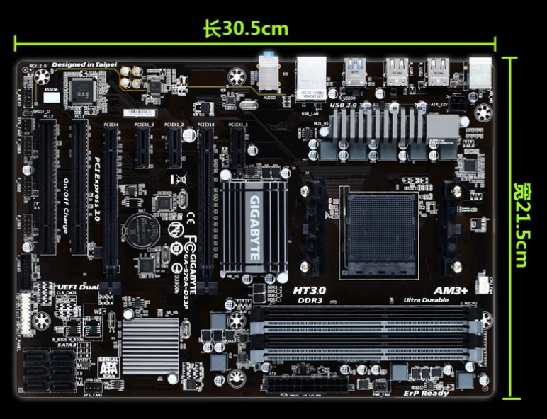 Gigabyte sākotnējā mātesplati GA-970A-DS3P dēļi Socket AM3/AM3+ DDR3 970A-DS3P dēļi 32GB 970 Darbvirsmas Pamatplate (mainboard)
