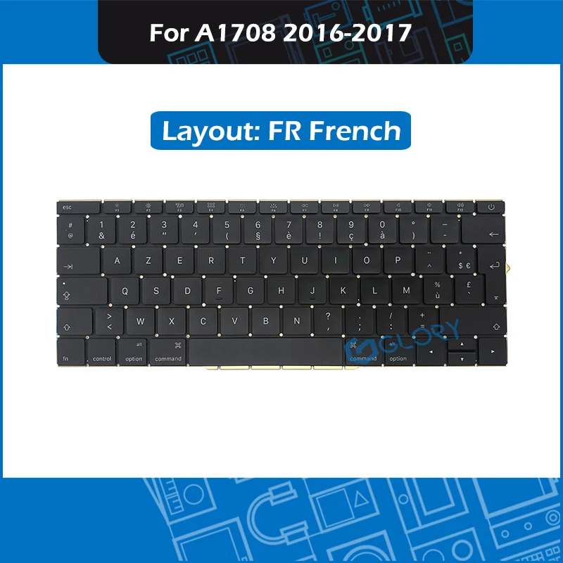 Jaunu A1708 FR franču Tastatūra Macbook Pro Retina 13