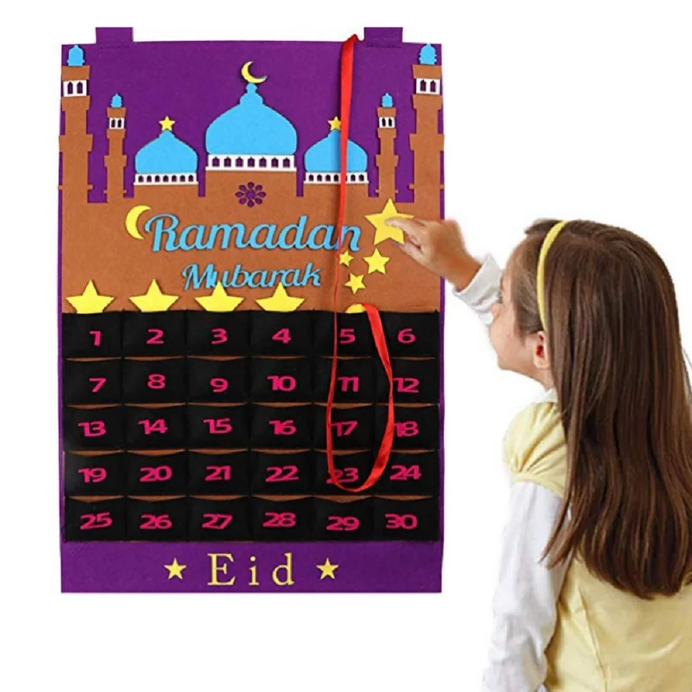 Ir 2021. Eid Mubarak 30days Adventes Kalendārs, Karājas Kuģis, Atpakaļskaitīšanas Kalendārs Ramadāna Rotājumus Bērniem Eid Mubarak Dāvanas Piederumi