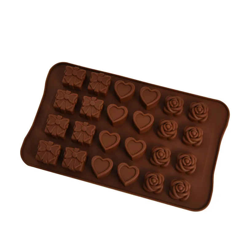 Sveķu Pelējuma Silikona Dāvanu Kastē Mīlestības Rožu Ziedu Šokolādes Cepšanas Veidnes Kūkas Dekorēšanai Virtuves Rīki Deserts Šokolādes Molding