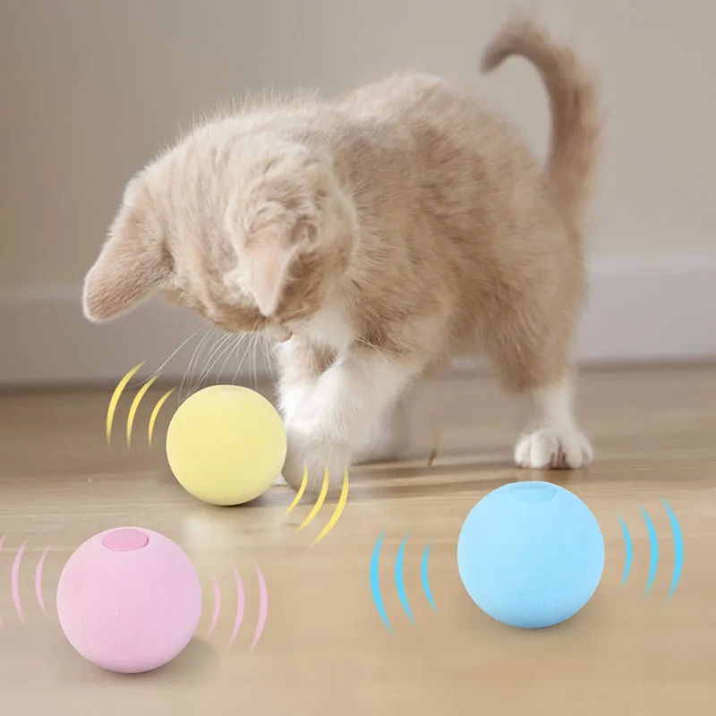 Smart Cat Rotaļlietas Interaktīvas Bumbu Catnip Kaķu Apmācības Rotaļlietas Pet Spēlējot Bumbu Pet Pīkstošs Piederumi Produkti Rotaļlieta Kaķiem Kaķenīte Kitija