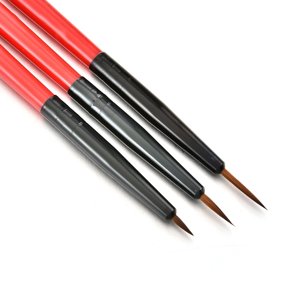 3Pcs/Set franču Piegādes Nail Art Starplikas, Krāsotas Suku Tievu Svītru Līniju Zīmēšanas Pildspalvas DIY UV Gēls, Padomi Dizaina Manikīra Instruments 5/7/11mm