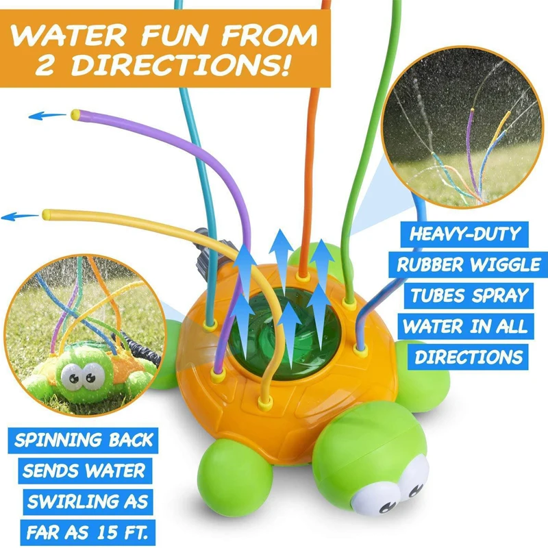 Smieklīgi Karikatūra Dzīvnieku Bruņurupuča Aizsardzība Zāli Ūdens Spēlē Rotaļlietas Vasaras Karstumā-Izvairīties Dārza Spin Sprinkleru Bērniem, Puse Vannas Dāvanu Spēle