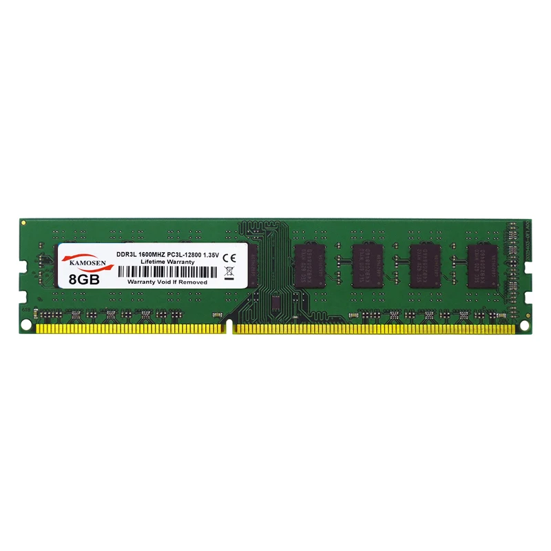 KAMOSEN DDR3L RAM 4GB 8GB 1600 pavisam jaunu zemsprieguma 1.35 V PC3-12800U darbvirsmas atmiņa DIMM 240-pin non-ECC