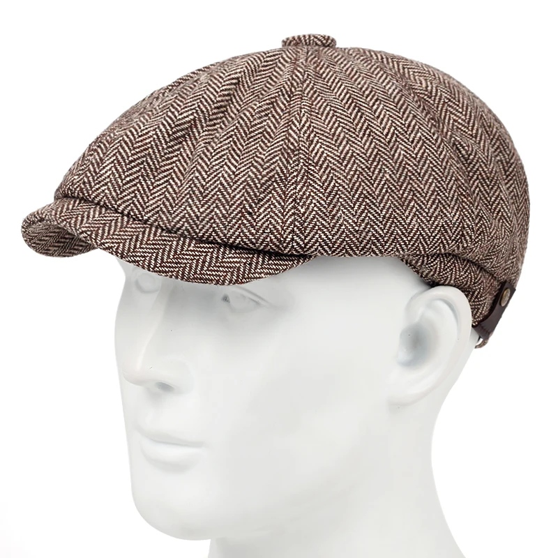 Jauno modes pleds berete universāls classic ar nedaudz elastīgu cepures modes trīs berete vīriešu ikdienas cepure augstas kvalitātes cepures