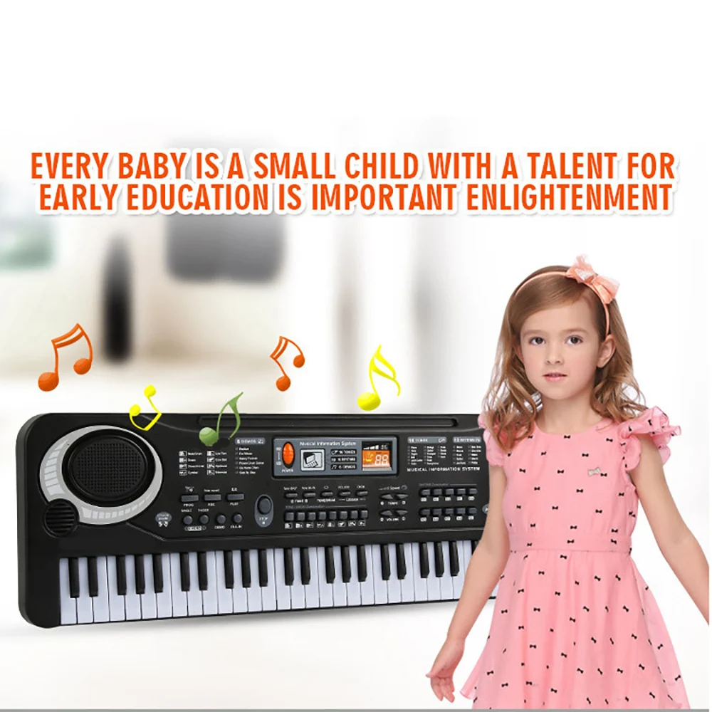 Pārnēsājamas Elektriskās Klavieres 61Keys Digitālās Mūzikas Elektronisko Tastatūras Taustiņu Valdes Elektriskās Klavieres Bērniem Dāvanu Mūzikas Mācību Rotaļlietas