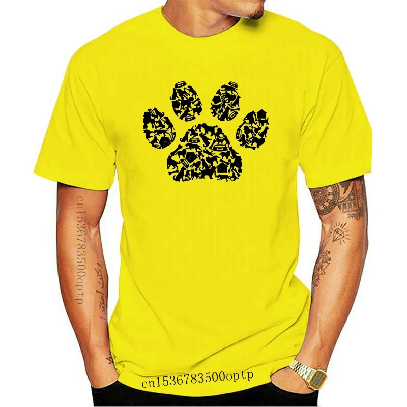 Suņa Ķepa Drukāt Klipkopu Mens Funny Pet T-Krekls Kucēns Īpašnieks Mīļākais Collie Mopsis Top Streetwear Tee Krekls