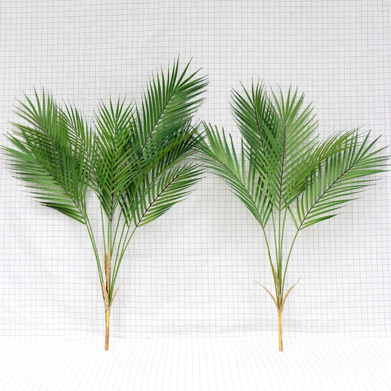 Nekustamā touch Mākslīgo Palmu Koku pušķis Tropisko palmu lapām Iekštelpu Viltus Iekārtas Mājas Dārza Dekorēšana mākslīgās zaļumi