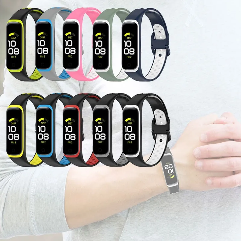 Sporta Smart Skatīties Silikona Siksniņa Samsung Galaxy Fit2 SM-R220 Ūdensizturīgs Sviedri izturīgas Smart Watch Strap Aksesuāri