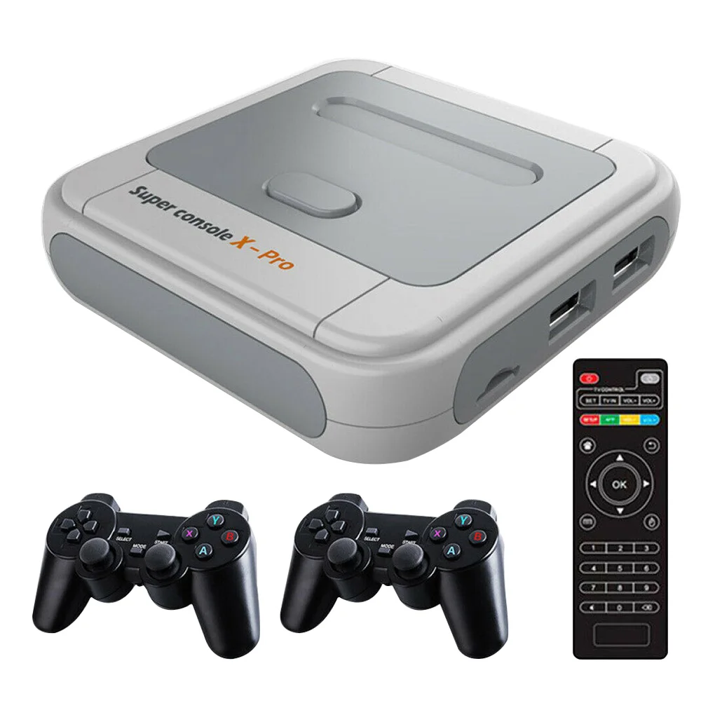 Super Konsoli X Pro Video Spēļu Konsoles Emulators Atbalsta KODI WIFI Retro Konsolē Iebūvēts 50000+ Spēles PSP PS1 N64 TV Izejas