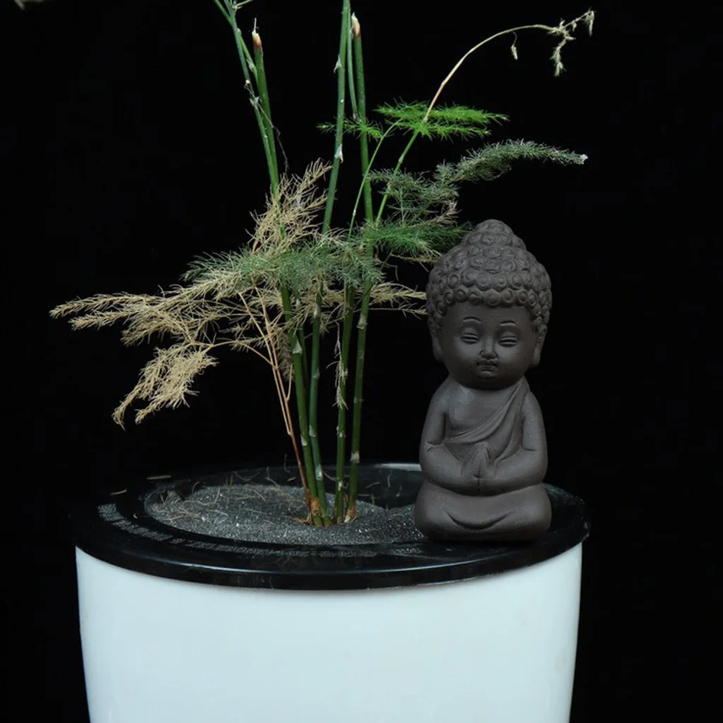 Maz Budas Statuetes Tējas Pet Apdare-Melnā Keramika Tējas Piederumu