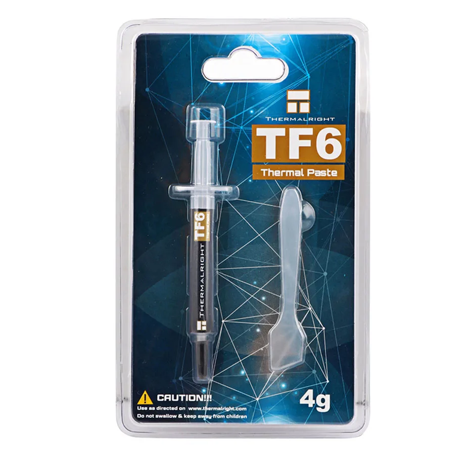 Thermalright TF6 12.5 W / m.k high-end thermal grease, trouble-free darbības, kas nav vadošs, ilgs kalpošanas laiks, ar skrāpi
