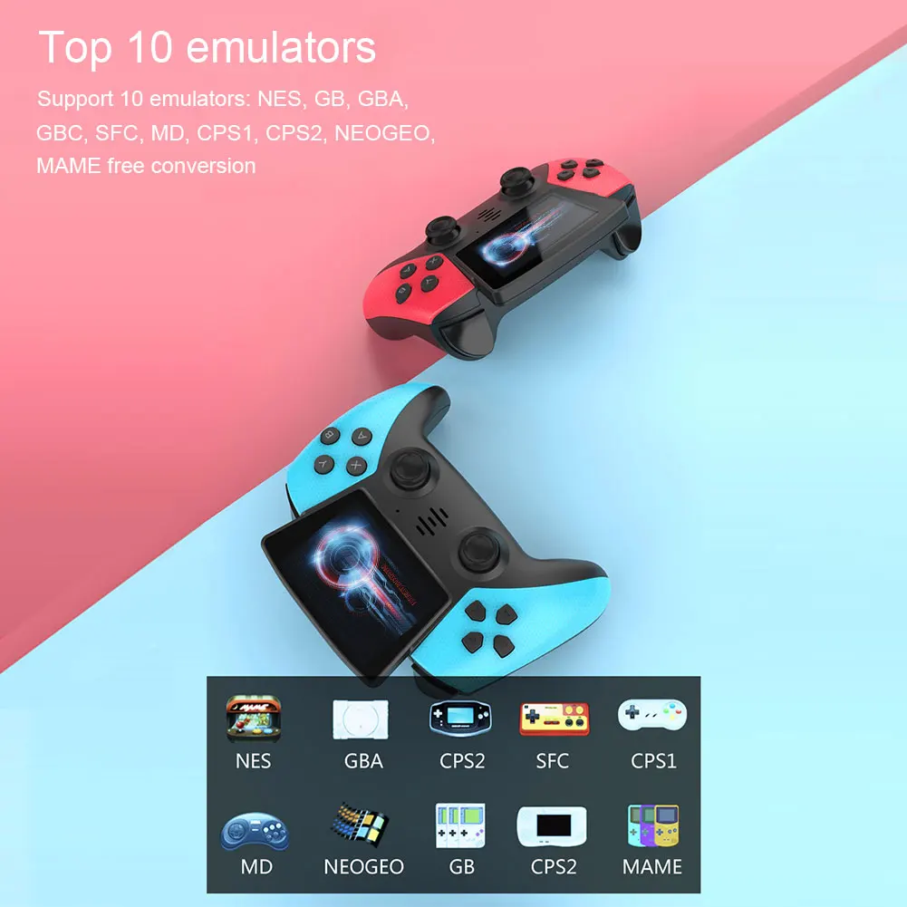 Portatīvo 2.8 Collu Mini Spēļu Konsole Rokas 16 Bitu 1000 Video Kabatas Atskaņotājs Rokas Spēle Atskaņotājs Atbalsta 10 Emulatori