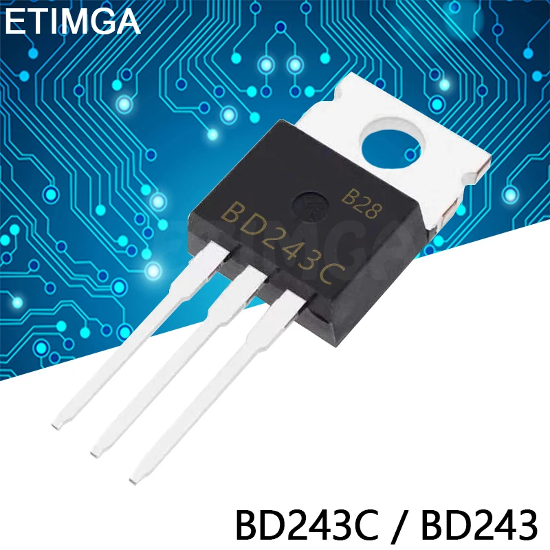 10PCS/DAUDZ BD243C BD243 TO-220 Tranzistors