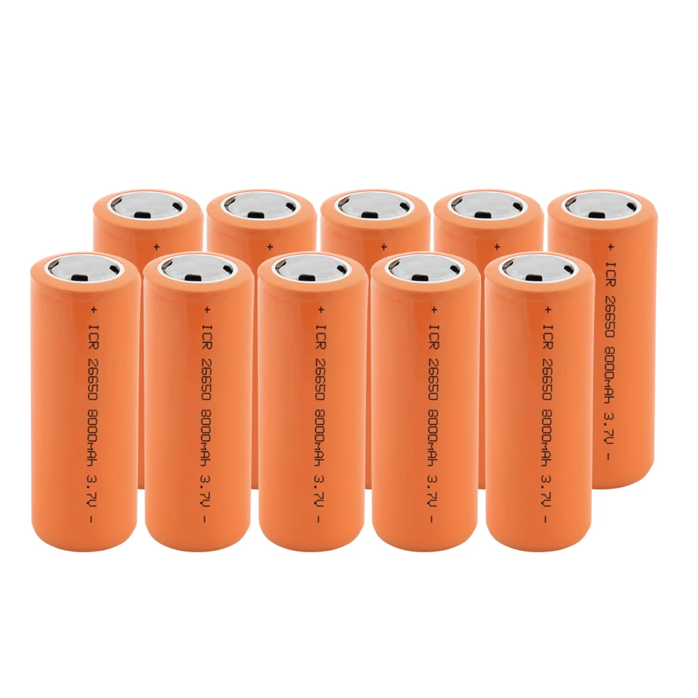 26650 Akumulators 3,7 V 8000mAh Li-ion Baterijas drošas baterijas Industriālie litija Piemērotu bateriju akumulators