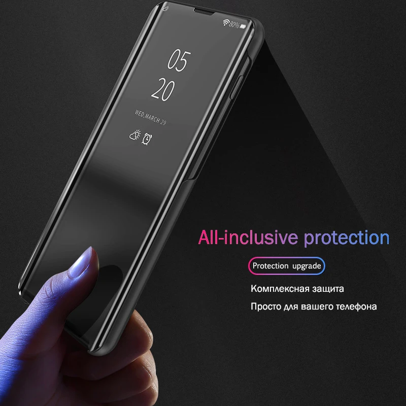 Smart Mirror Flip Case For Samsung Galaxy S10 Plus S10e Gadījumā PU Ādas Tālruni Somā CoverFor Samsung S10e S10 S10Plus Būtiska