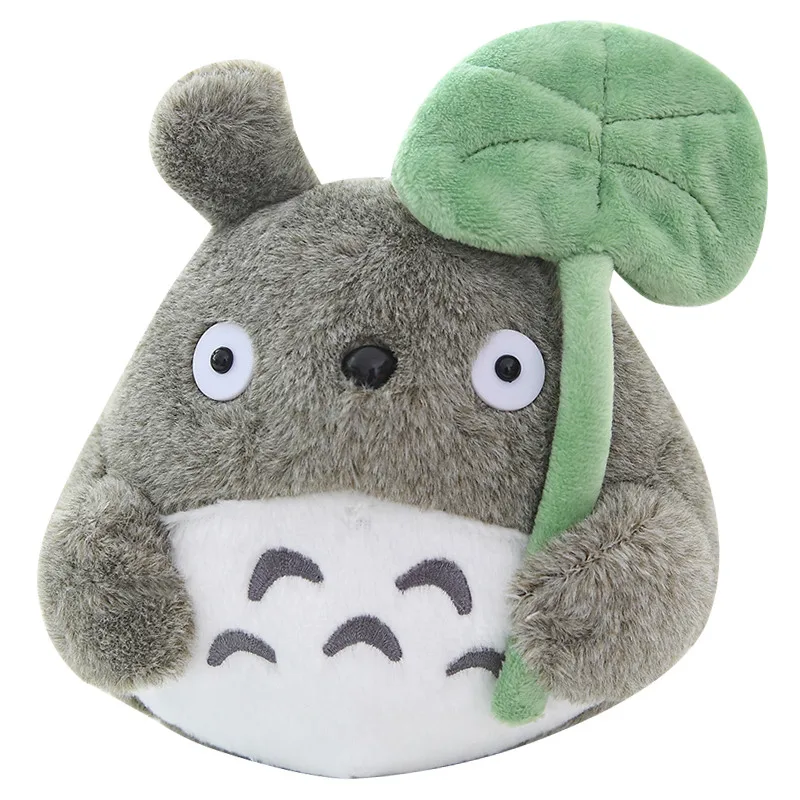 Radošā lotus leaf Mans Kaimiņš Totoro plīša rotaļlietas lelle ērtas auduma karikatūra plīša rotaļlieta mājas apdare, rotājumi kulons gif