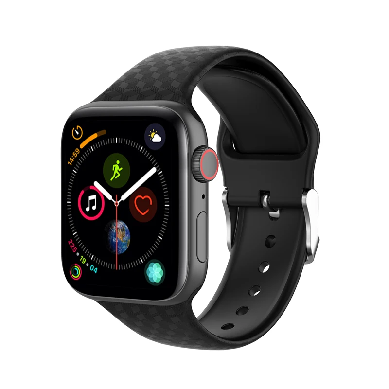 3D Tekstūra siksnu apple noskatīties 4 5 band 44mm 40mm 42mm 38mm correa silikona watchband par iwatch 5/4/3/2/1 gumijas pulseira