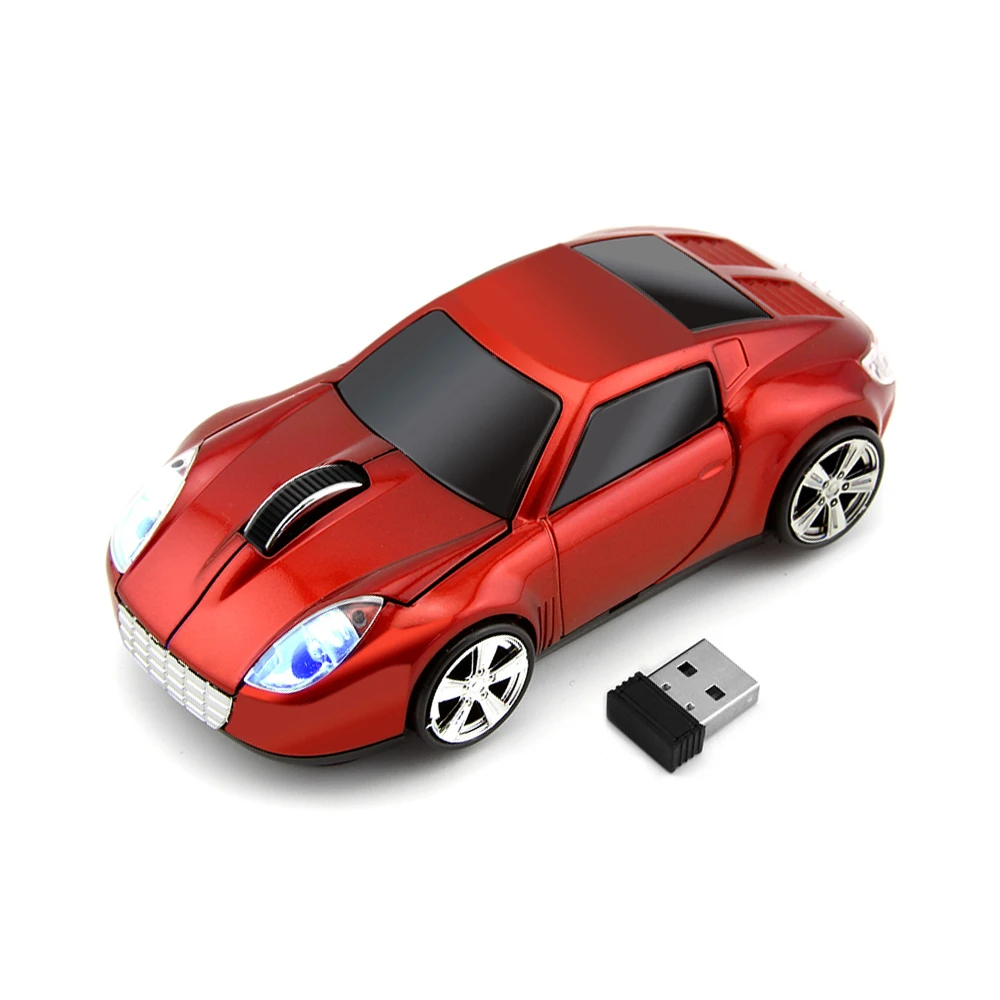 CHYI Auto Forma Bezvadu datorpele USB Optisko 3D Mini Ar LED Gaismas PC Mause 1600 DPI Pelēm ar Bērniem, Dāvanu Desktop Laptop