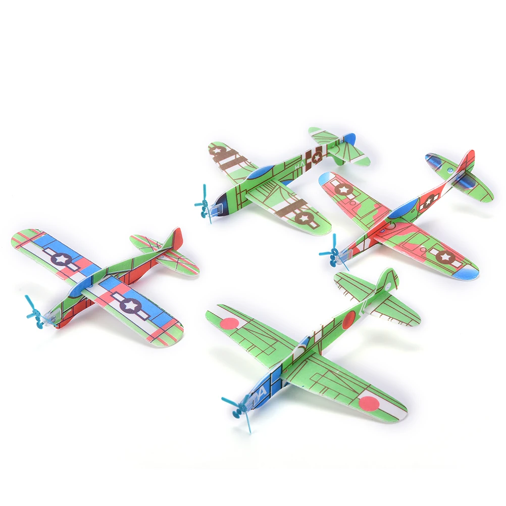 12Pcs/daudz DIY Montāža Flapping Spārna Lidojuma Peld Kite Papīra Lidmašīnas Modeli, kas Atdarina Putnu Gaisa kuģa Rotaļlietas Bērniem