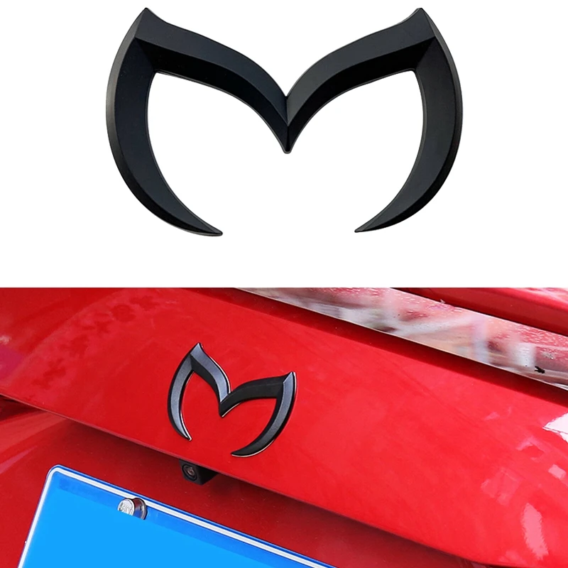 Ļauno M Logo, Emblēmas Nozīmīti Decal par Mazda Visu Modeļu, Auto Virsbūves Aizmugurējā Bagāžnieka Decal Uzlīmes Plāksnītē Dekori Aksesuāri