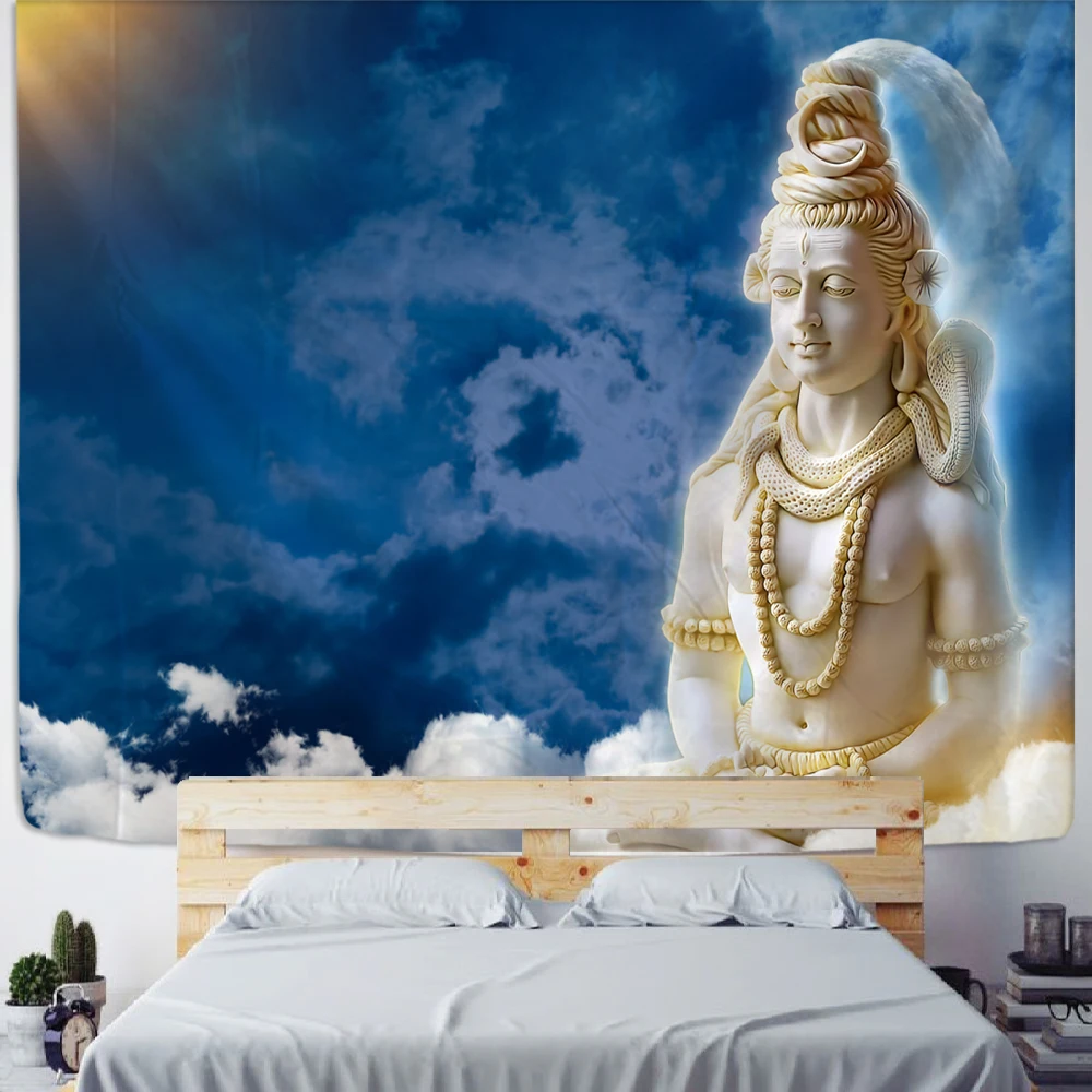 Meditācija Indiešu Buda Gobelēns Sienas Karājas Budistu Psychedelic Maģija Bohēmijas Hipiju Guļamistaba, Mājas Dekoru
