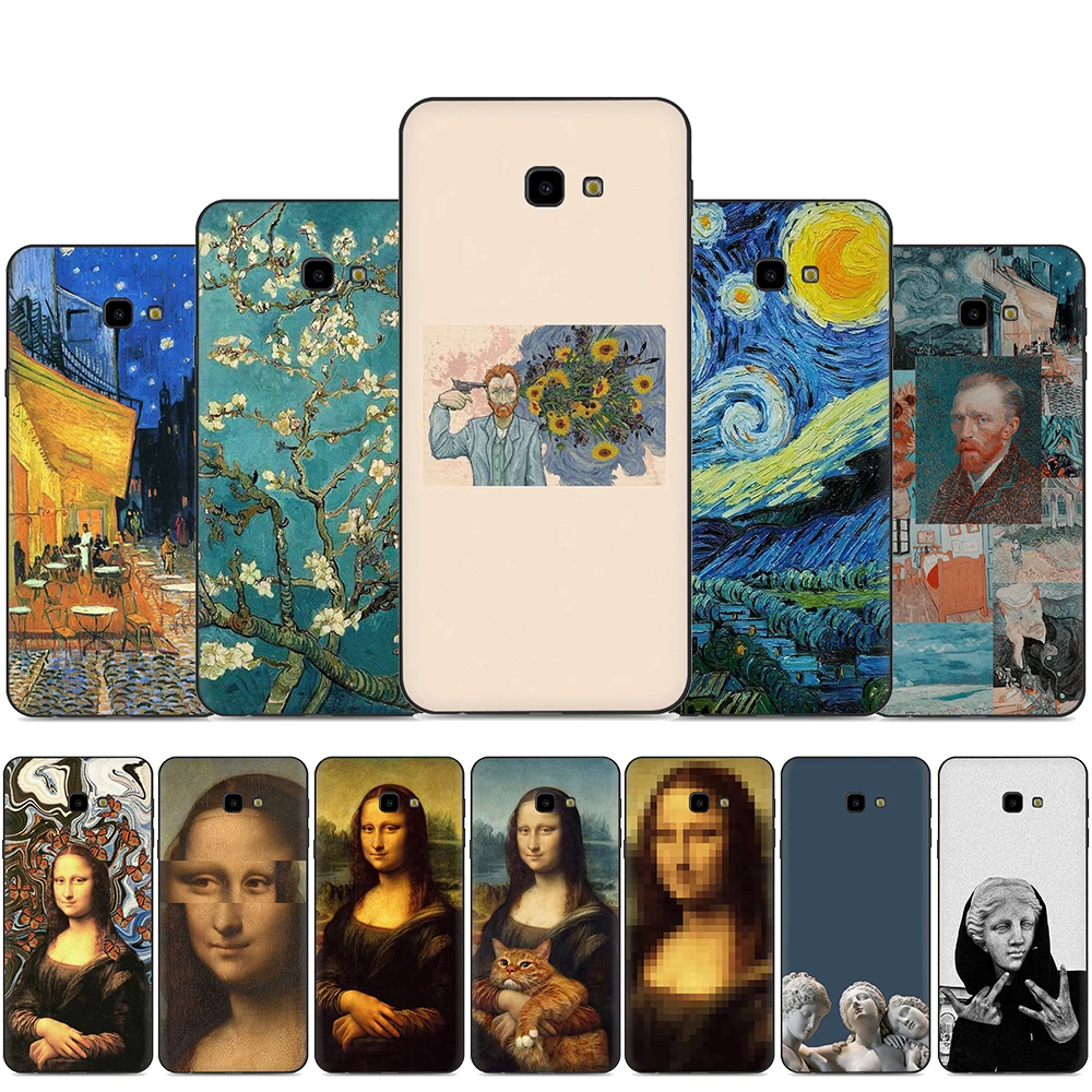 Liels mākslas estētisko van Goga Mona Lisa David Case For Samsung J4 Core J4 J6 Plus J7 DUO J8 M10 M11 M20 M21 M30 M30S M31 M31S M40