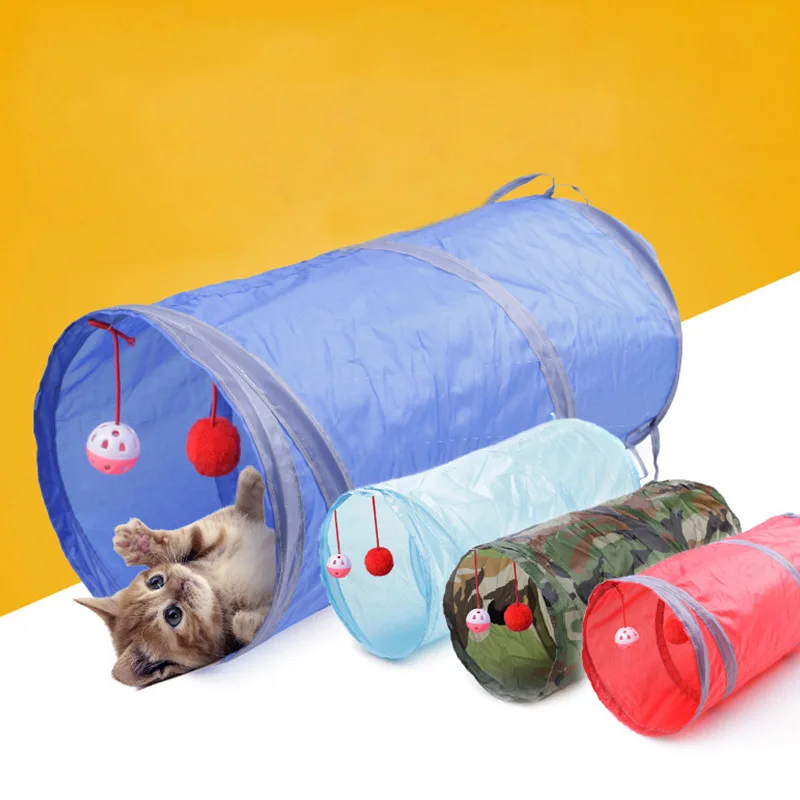 Izlūkošanas Urbt Mucās Kaķis Tuneļa Interaktīvās Rotaļlietas divvirzienu Tuneļos Salokāms Piekārtiem Bumbu, Mājdzīvnieku Piederumi
